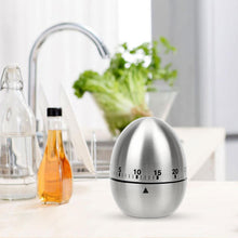 Load image into Gallery viewer, Kitchen Timer Stainless Steel Egg 60 Minutes - midtownperfection
