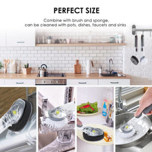 Load image into Gallery viewer, Double Brush Kitchen Cleaning Scrubber With Refill Liquid Soap Dispenser - midtownperfection
