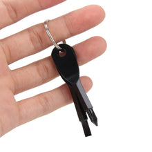 Load image into Gallery viewer, 2Pcs Stainless Steel Multi Tools Key Ring - midtownperfection
