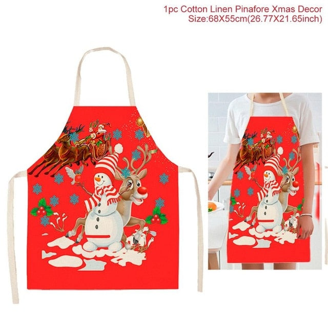 Merry Christmas Apron Santa Claus - midtownperfection