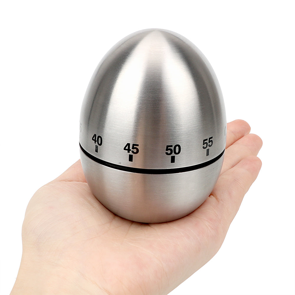 Kitchen Timer Stainless Steel Egg 60 Minutes - midtownperfection