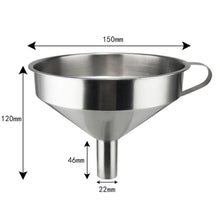 Load image into Gallery viewer, Stainless Steel Kitchen Funnel With Removable Strainer Filter - midtownperfection
