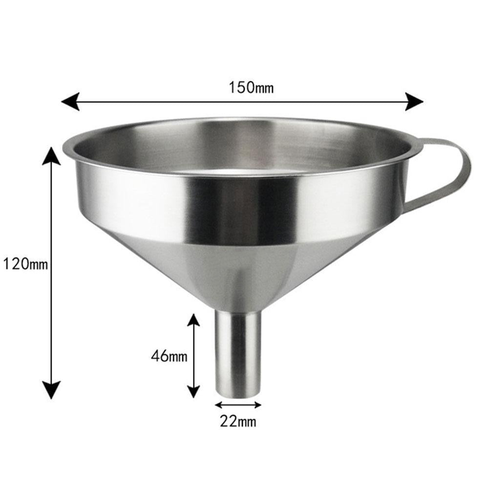 Stainless Steel Kitchen Funnel With Removable Strainer Filter - midtownperfection