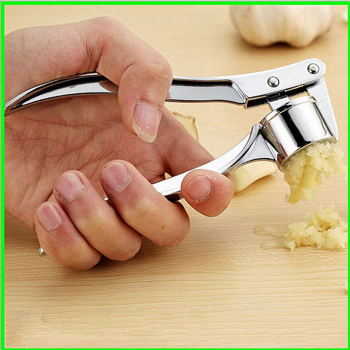 Large stainless steel four-in-one garlic press - midtownperfection