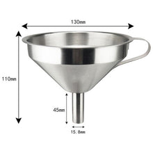 Load image into Gallery viewer, Stainless Steel Kitchen Funnel With Removable Strainer Filter - midtownperfection
