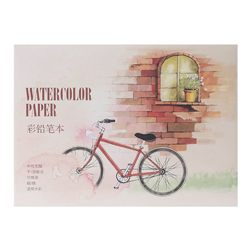 New 12 Sheet Watercolor Sketchbook Paper for Drawing Painting Color Pencil - midtownperfection