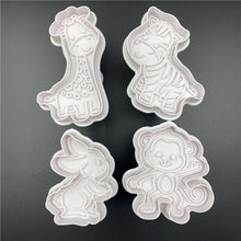 Load image into Gallery viewer, 4Pcs/Set Rabbit Monkey Plastic Biscuit Mold  Cookie Cutter Stamp - midtownperfection
