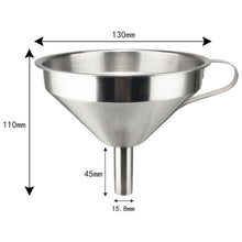 Load image into Gallery viewer, Stainless Steel Kitchen Funnel With Removable Strainer Filter - midtownperfection
