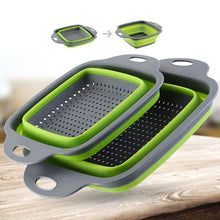 Load image into Gallery viewer, Foldable Fruit Vegetable Washing Basket Silicone Colander Collapsible - midtownperfection
