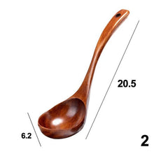 Load image into Gallery viewer, Long Handled Wooden Soup Spoons Bamboo - midtownperfection
