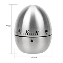 Load image into Gallery viewer, Kitchen Timer Stainless Steel Egg 60 Minutes - midtownperfection
