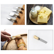 Load image into Gallery viewer, 4Pcs Set Stainless Steel Cheese Knives With Bamboo Wooden Handle - midtownperfection
