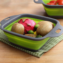 Load image into Gallery viewer, Foldable Fruit Vegetable Washing Basket Silicone Colander Collapsible - midtownperfection
