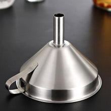 Load image into Gallery viewer, Stainless Steel Kitchen Funnel With Removable Strainer Filter - midtownperfection
