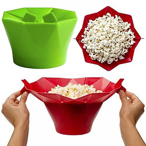 Silicone Popcorn popper, Foldable Microwave - midtownperfection