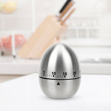 Load image into Gallery viewer, Kitchen Timer Stainless Steel Egg 60 Minutes - midtownperfection
