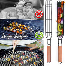 Load image into Gallery viewer, Portable Grilling Basket Stainless Steel Nonstick - midtownperfection
