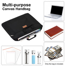 Load image into Gallery viewer, Waterproof File Folder Capacity Double Layers Document Holder Zipper File Bag with Handle Waterproof Canvas Handbag - midtownperfection
