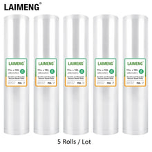 Load image into Gallery viewer, LAIMENG 5 Rolls Sous Vide Roll Bags For Vacuum Packing Machine Packaging Food Storage Vacuum Bags for Vacuum Sealer R129 - midtownperfection
