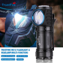 Load image into Gallery viewer, TrustFire MC12 EDC Powerful LED Flashlight 1000Lumens Magnetic Rechargeable Head Lamp CREE XP-L HI Camping Torch Flash Light - midtownperfection
