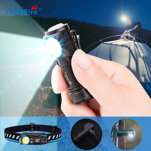 TrustFire MC12 EDC Powerful LED Flashlight 1000Lumens Magnetic Rechargeable Head Lamp CREE XP-L HI Camping Torch Flash Light - midtownperfection