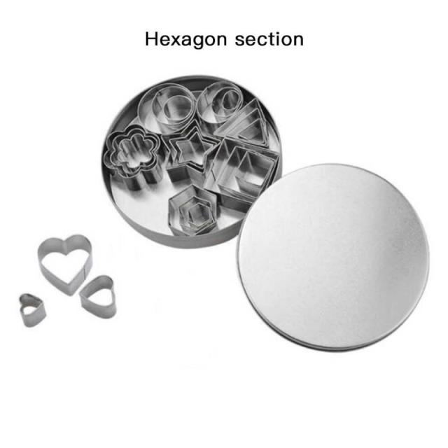 24pcs/set Stainless Steel Cookie Biscuit DIY Mold Star Heart Round Flower Shape Cutter Baking Mould Tools Kitchen Accessories - midtownperfection