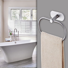 Load image into Gallery viewer, Bathroom Towel Holder Stainless Steel Towel Ring Holder Hanger Wall-Mounted Round Towel Rings Home Hotel Bathroom Accessory - midtownperfection
