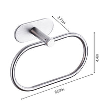 Load image into Gallery viewer, Bathroom Towel Holder Stainless Steel Towel Ring Holder Hanger Wall-Mounted Round Towel Rings Home Hotel Bathroom Accessory - midtownperfection
