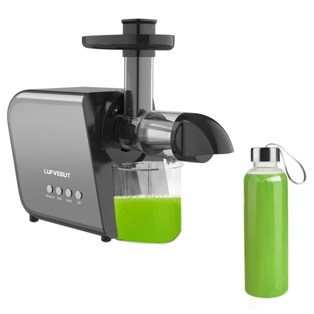 LUFVEBUT Masticating Juicer, Slow Juicer Extractor  Anti-drip Mouth, Quiet Motor, Ideal for Nutrient Fruit and Vegetable Juice - midtownperfection