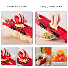 Load image into Gallery viewer, Mandoline Slicer Vegetable Cutter with Stainless Steel Blade Manual Potato Peeler Carrot Cheese Grater Dicer Kitchen Tool - midtownperfection
