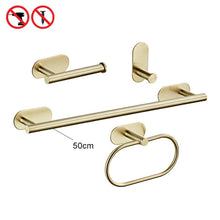 Load image into Gallery viewer, ELLEN Bathroom Hardware Set Brushed Gold Robe Hook Towel Bar Toilet Paper Holder Bath Bathroom Accessories EL1001G - midtownperfection
