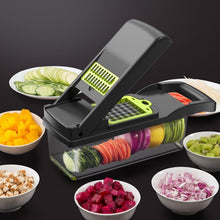 Load image into Gallery viewer, 7 in 1 Fruit Cutter Potato Peeler Carrot Cheese Grater Vegetable Slicer Vegetable Cutter Kitchen Accessories Mandoline Slicer - midtownperfection
