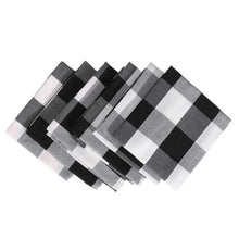 Load image into Gallery viewer, 6Pcs Plaid Cotton Placemat European Fashion Style Fabric Table Mats Napkins Simple Design Tableware Kitchen Tool Washable - midtownperfection
