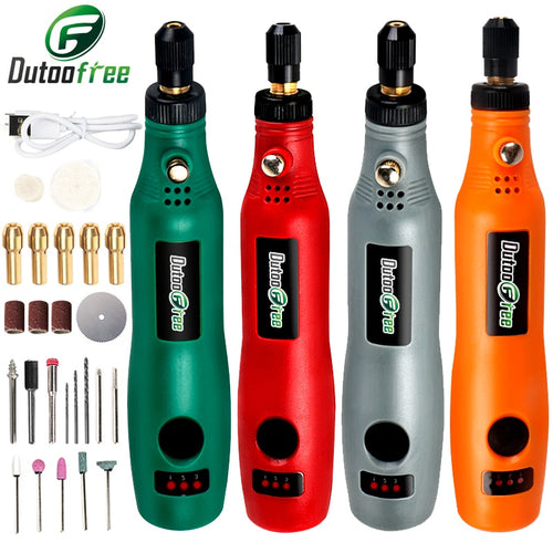 Mini Wireless Drill Electric Carving Pen Variable Speed USB Cordless - midtownperfection