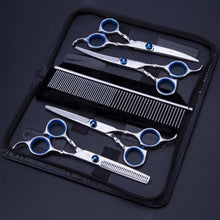 Load image into Gallery viewer, 5pcs/Set Stainless Steel Pet Dogs Grooming Scissors Suit Hairdresser Scissors For Dogs Professional Animal Barber Cutting Tools - midtownperfection
