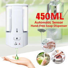 Load image into Gallery viewer, 450ML Touchless Automatic Soap Dispenser Wall Mounted Shower Bath Shampoo Dispenser Liquid Soap Container Bathroom Accessories - midtownperfection
