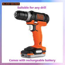 Load image into Gallery viewer, Black&amp;Decker 12V electric drill lithium battery electric drill multifunctional power tool set with rechargeable battery - midtownperfection
