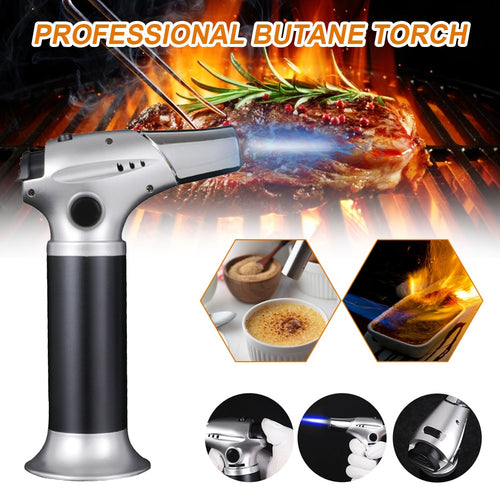 2021 Metal Flame Lighter Blow Torch Cooking Auto Ignition Heating Welding Gas Burner Outdoor Picnic BBQ Kitchen Torch Lighter - midtownperfection