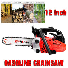 Load image into Gallery viewer, 12 inch 1000W Single-Handed 25CC Gasoline Logging Saw Small Chainsaw for Wood Cutting MINI Electric Saw Wood Cutting - midtownperfection
