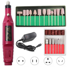 Load image into Gallery viewer, 1 Set Electric Nail Drill Machine Milling Cutters Set for Manicure Pedicure Salon Nail File Strong Nail Drill Equipment Tools - midtownperfection
