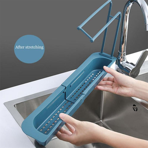 Adjustable Telescopic Sink Rack Holder Expandable Storage Drain Basket for Home Kitchen Bathroom Holder Sink Kitchen Accessories - midtownperfection