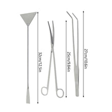 Load image into Gallery viewer, 3pcs Aquarium Tank Cleaning Tools Stainless Steel Fish Tank Scissor Tweezer with Bag Aquatic Plants Set for Aquarium Maintenance - midtownperfection
