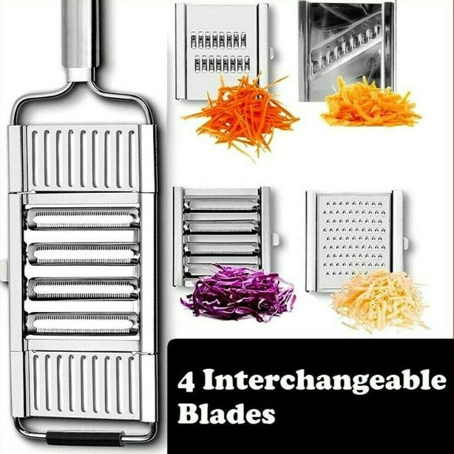 Kitchen Mandoline Slicer Stainless Steel Multi Blade Adjutsable Peeler for Fruits and Vegetables Kitchen Accessories Kitchen Too - midtownperfection