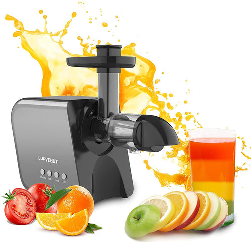 LUFVEBUT Masticating Juicer, Slow Juicer Extractor  Anti-drip Mouth, Quiet Motor, Ideal for Nutrient Fruit and Vegetable Juice - midtownperfection