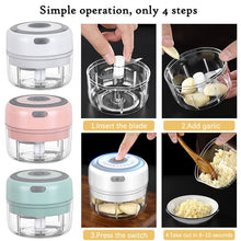 Load image into Gallery viewer, Electric Garlic Masher USB Charging Ginger Chili Cutting Machine Food Chopper Meat Grinder Mincer Kitchen Cutting Tools - midtownperfection
