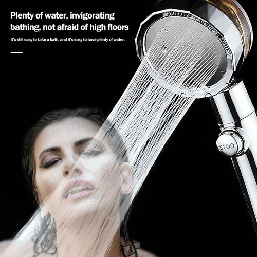 2021 Shower Head Water Saving Flow 360 Degrees Rotating With Small Fan ABS Rain High Pressure Spray Nozzle Bathroom Accessories - midtownperfection