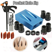 Load image into Gallery viewer, ZK30 15 Degree Oblique Hole Locator Angle Drilling Locator Aluminium Woodworking Drill Bits Jig Clamp Kit Guide Wood Hand Tools - midtownperfection
