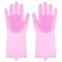 Load image into Gallery viewer, Silicone Rubber Cleaning &amp; Dishwashing Gloves - midtownperfection
