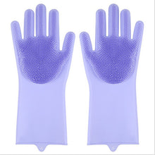 Load image into Gallery viewer, Silicone Rubber Cleaning &amp; Dishwashing Gloves - midtownperfection
