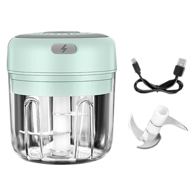 Electric Mini Food Garlic Vegetable Chopper Grinder Crusher Press For Nut Meat Fruit USB Rechargeable Meat Grinder - midtownperfection